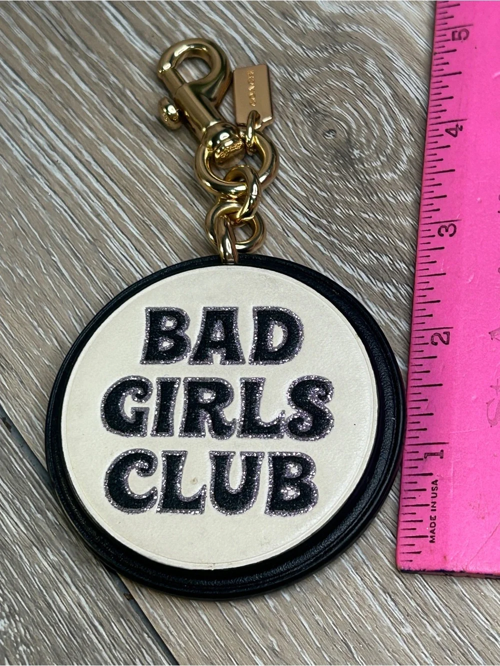 COACH x Disney Villains Bad Girls Club Bag Charm Signature Canvas Leather